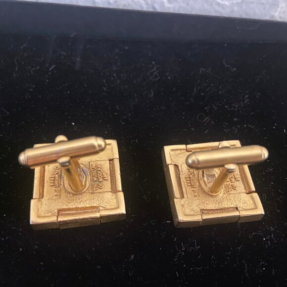 CUFFLINKS  MoMA - Frank Lloyd Wright * 22kt gold plated - RARE! - Picture 3 of 3